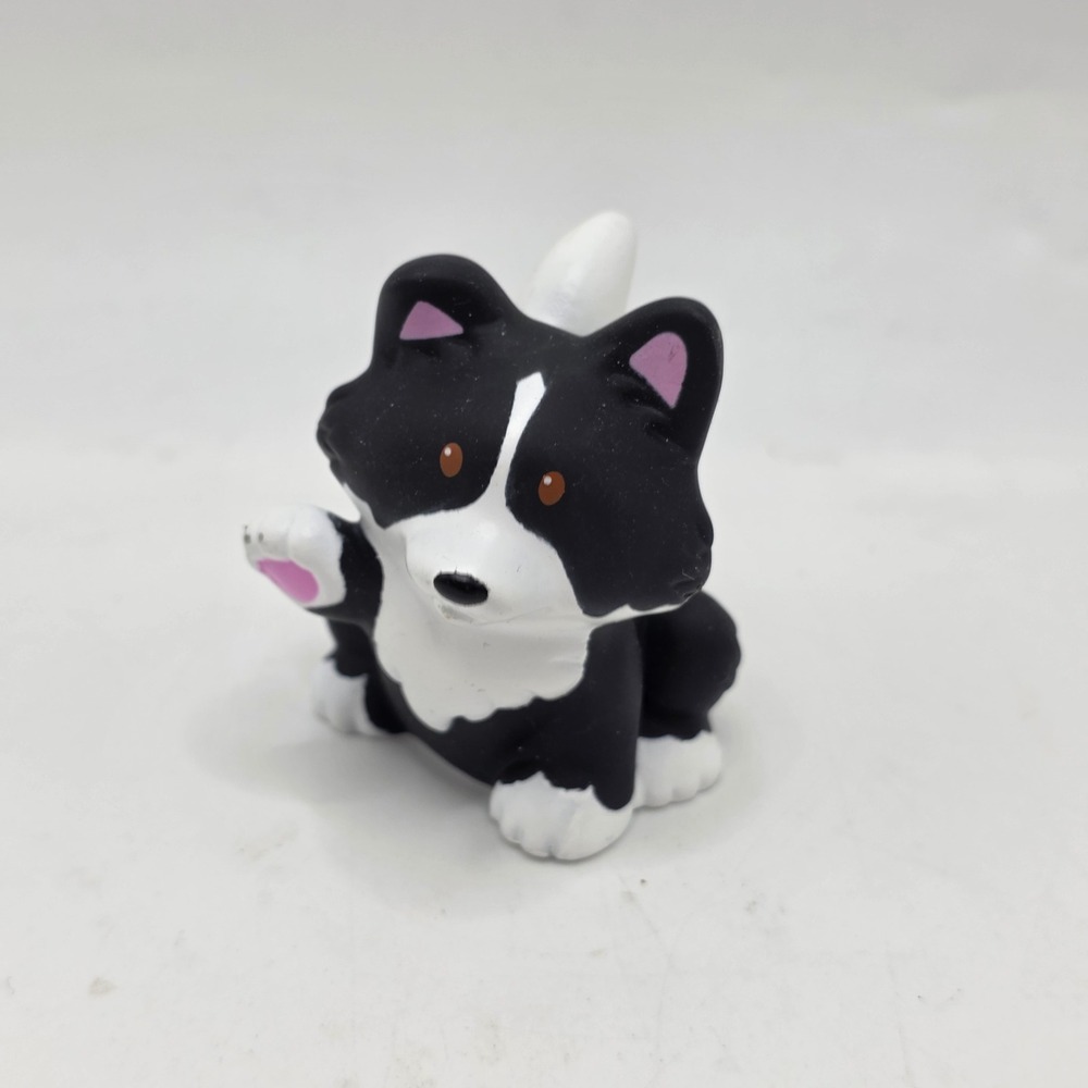 Fisher Price Little People Dog Kids Black White Border Collie 2008 Farm Figure